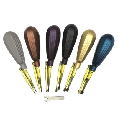 WingLux Luxating Winged Elevator Removable Titanium Tip - Color Coated